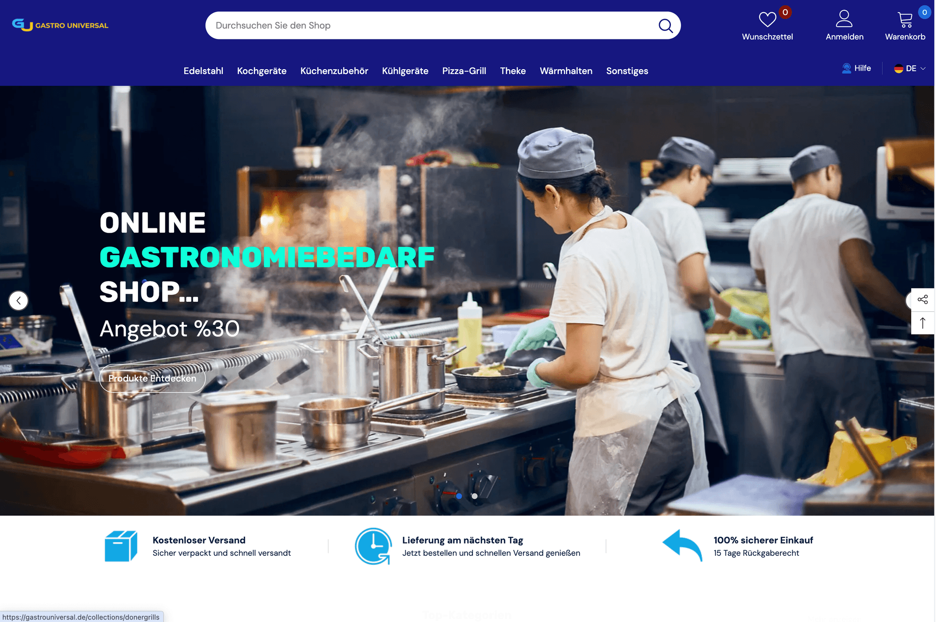 gastrouniversal.de Website Design