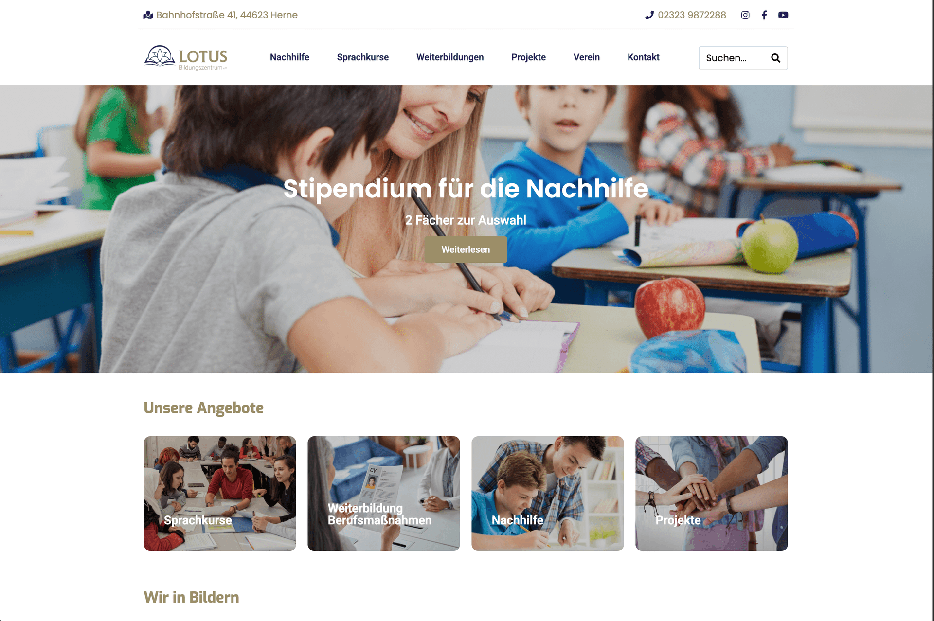 lotus-bz.de Website Design